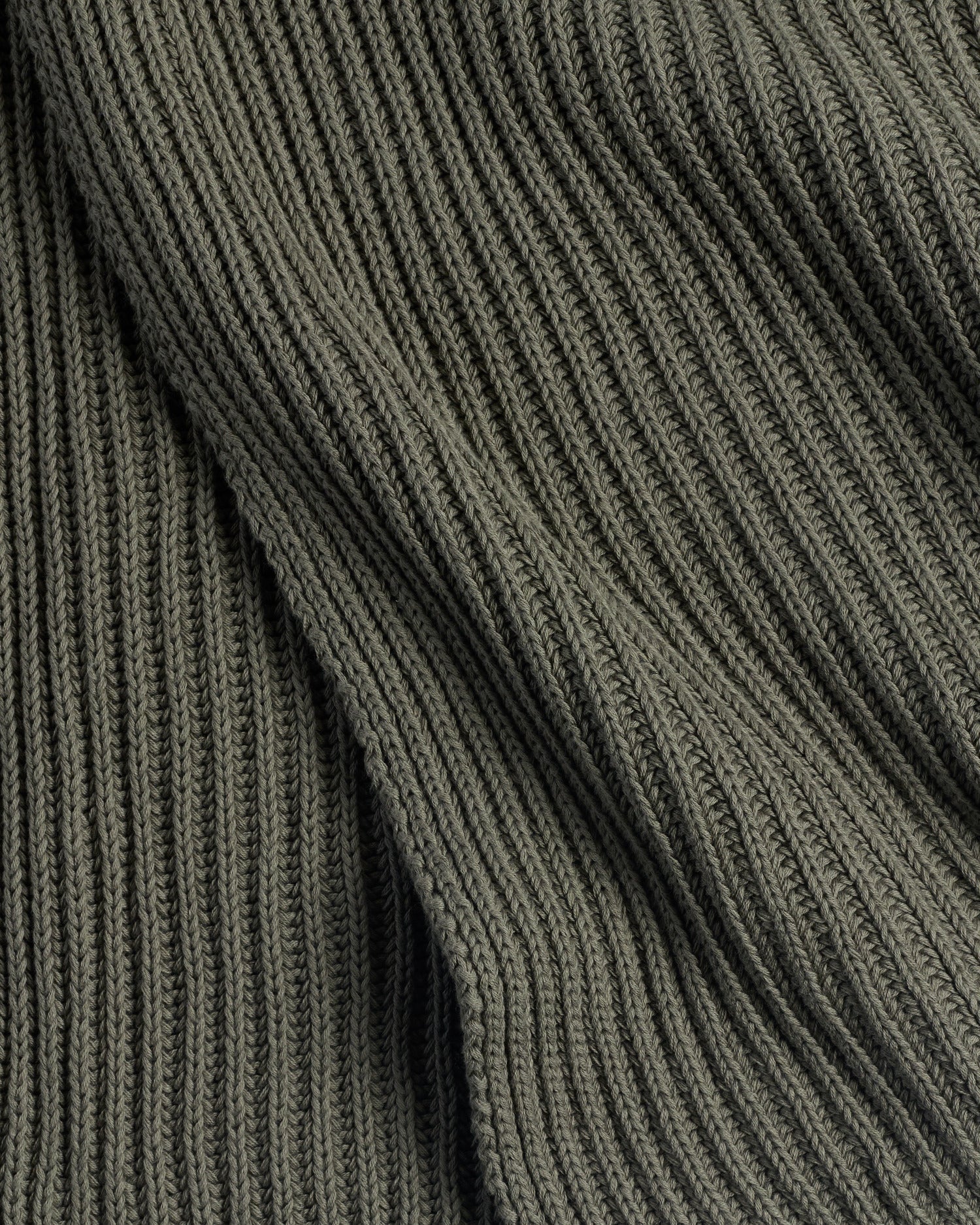 Organic Rib Knit Throw (Thyme)