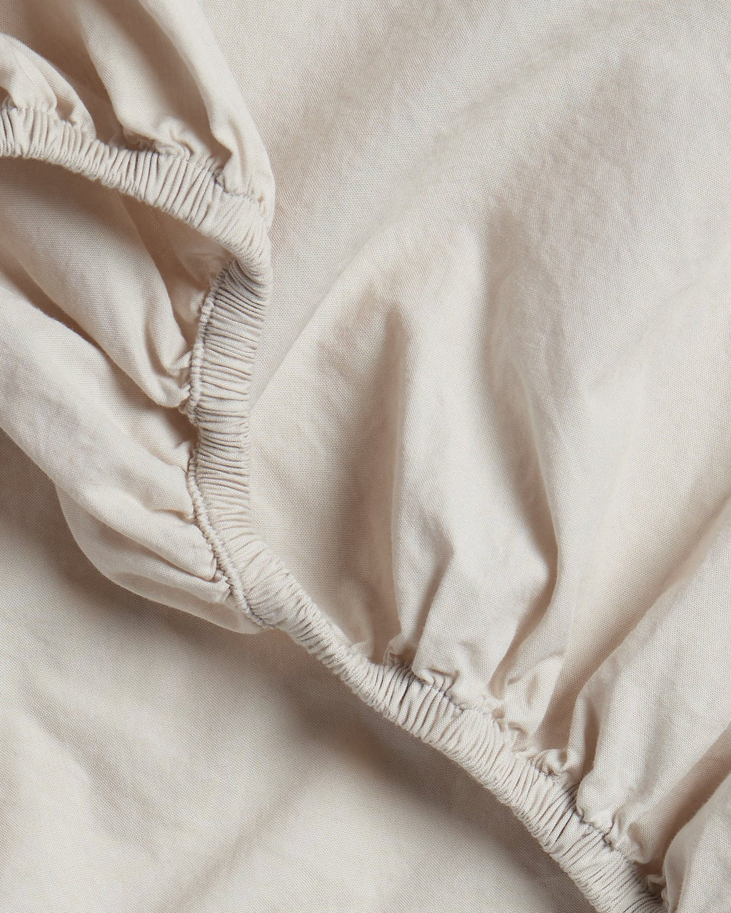Percale Fitted Sheet (Bone)