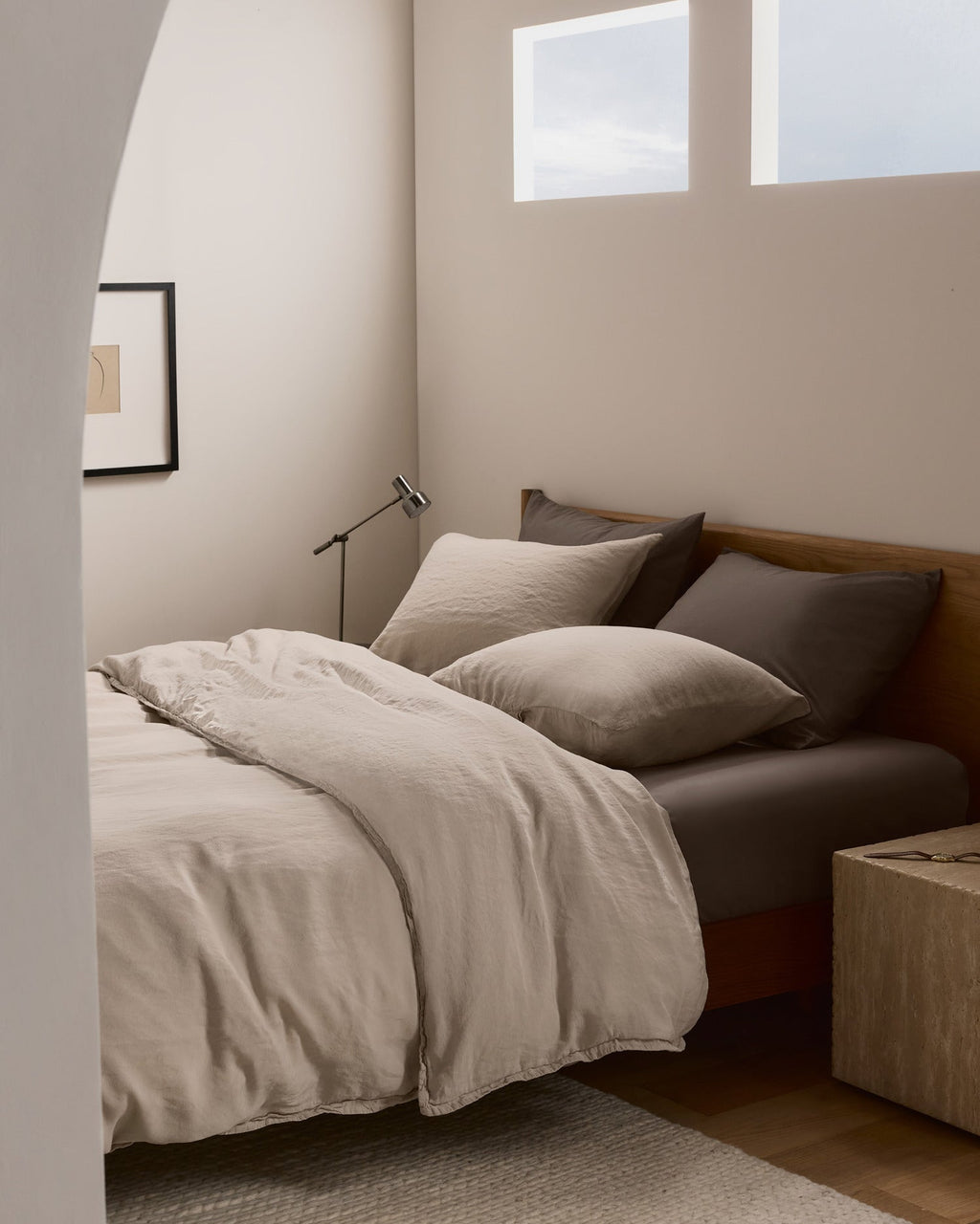 Linen Tencel Duvet Cover (Bone)