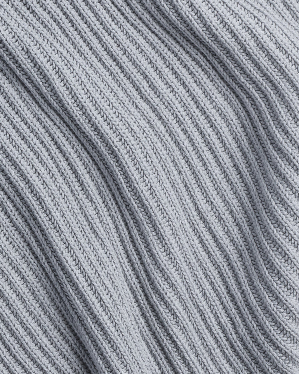 Organic Rib Knit Throw (Sky)