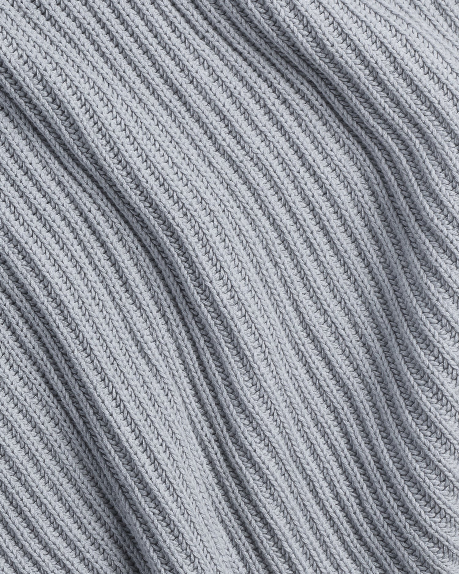Organic Rib Knit Throw (Sky)