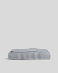 Organic Rib Knit Throw (Sky)